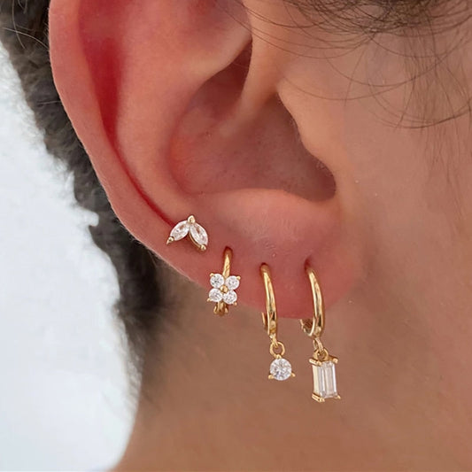 *deleteLittle Huggies Flower Hoop Earrings